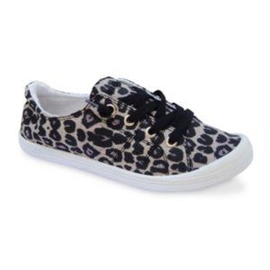 Jellypop Dallas Sz 7 Canvas Sneakers Leopard Print